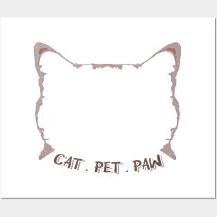 Cat . Pet . Paw Posters and Art